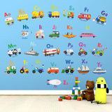 Transport Alphabet Wall Stickers