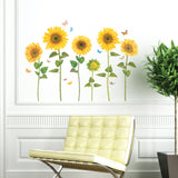 Watercolour Sunflowers Wall Stickers