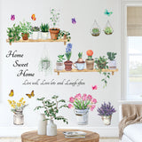 Flower Pots Wall Stickers