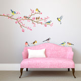 Cherry Blossom & Garden Birds Wall Stickers