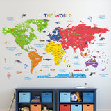 World Map Wall Stickers