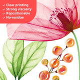 Light Pink X-ray Flowers Wall Stickers