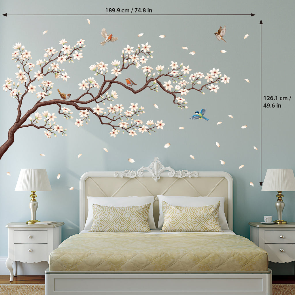 Oriental Flower Tree Wall Stickers