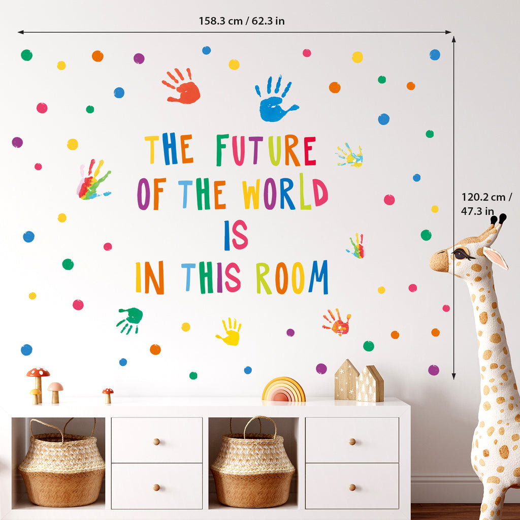 Handprint Quotes Wall Stickers