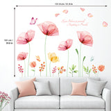 Light Pink X-ray Flowers Wall Stickers