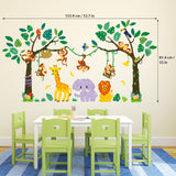 Jungle Animals and Tree Wall Stickers