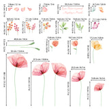 Light Pink X-ray Flowers Wall Stickers
