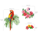Tropical Plants and Parrots Wall Stickers