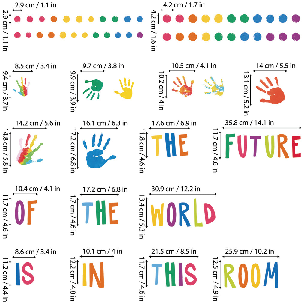 Handprint Quotes Wall Stickers