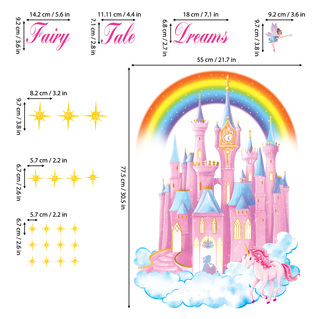 Rainbow Castle Wall Stickers