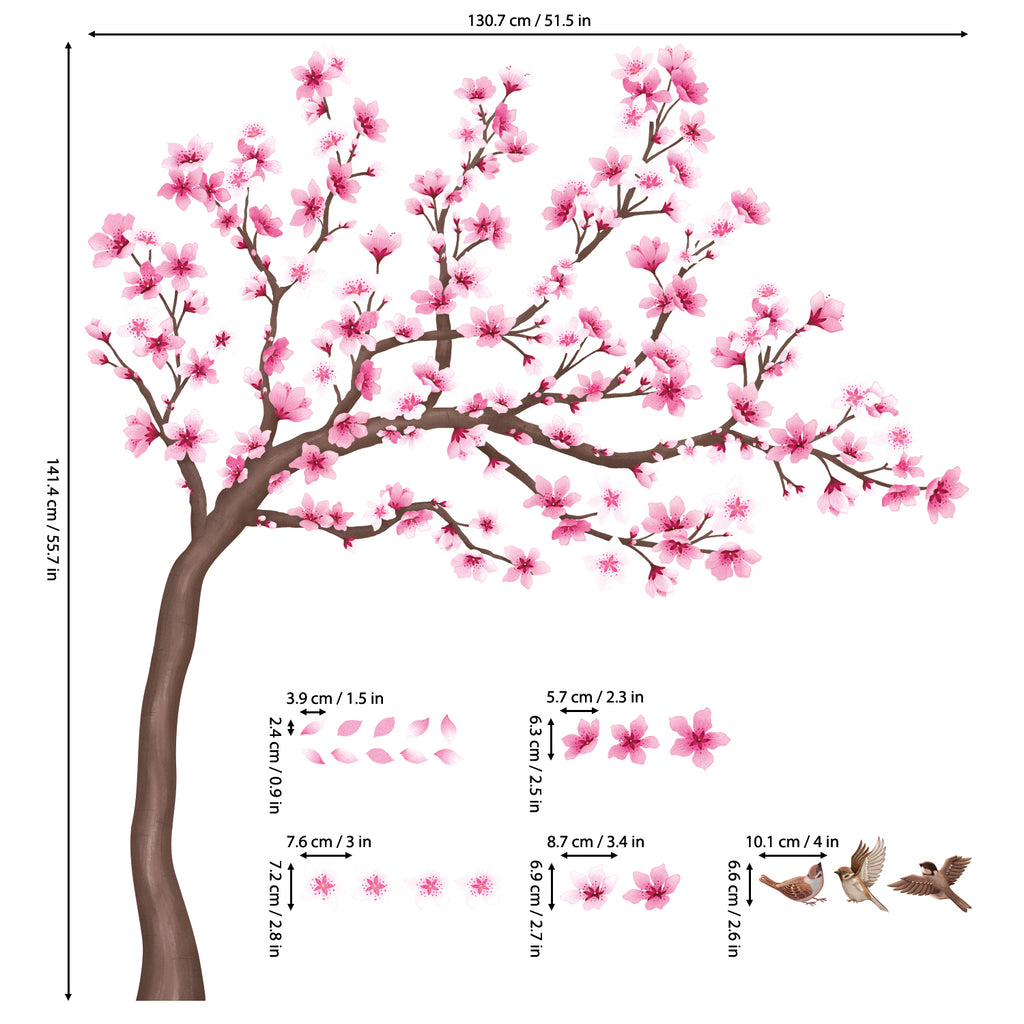 Cherry Blossom Tree Wall Stickers