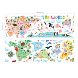 Animal World Map Wall Stickers (Large)