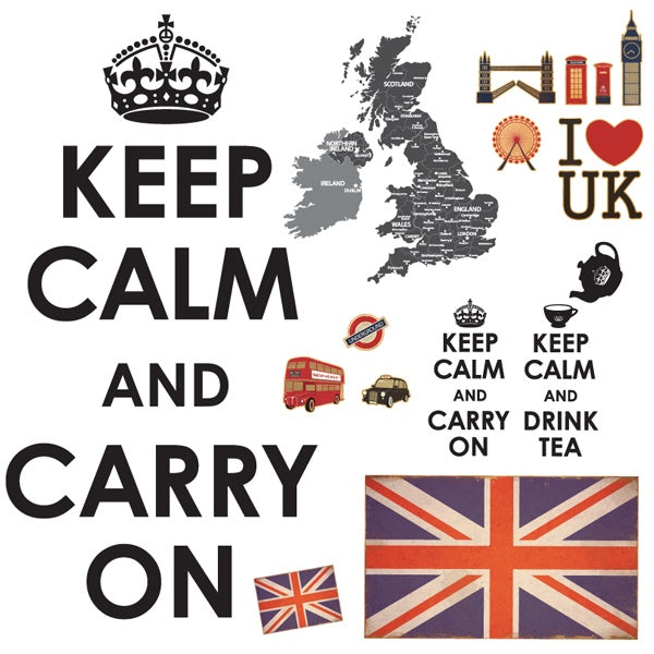 Keep Calm & Carry On with Union Jack Wall Stickers