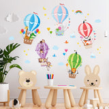 Animals in Hot Air Balloons Wall Stickers