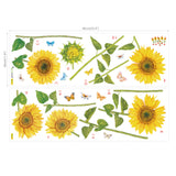 Watercolour Sunflowers Wall Stickers