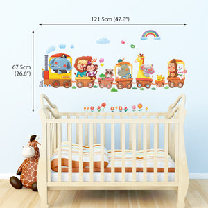 Animal Trains Wall Stickers