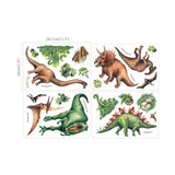 Watercolour Dinosaur Wall Stickers