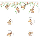 Monkeys on Vine Wall Stickers