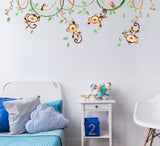 Monkeys on Vine Wall Stickers