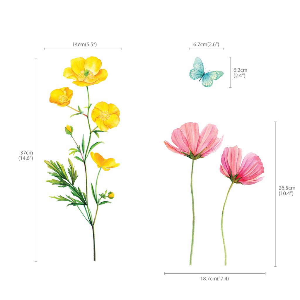 Wild Flowers Wall Stickers
