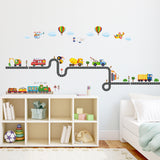 Construction Transportation on the Road Wall Stickers