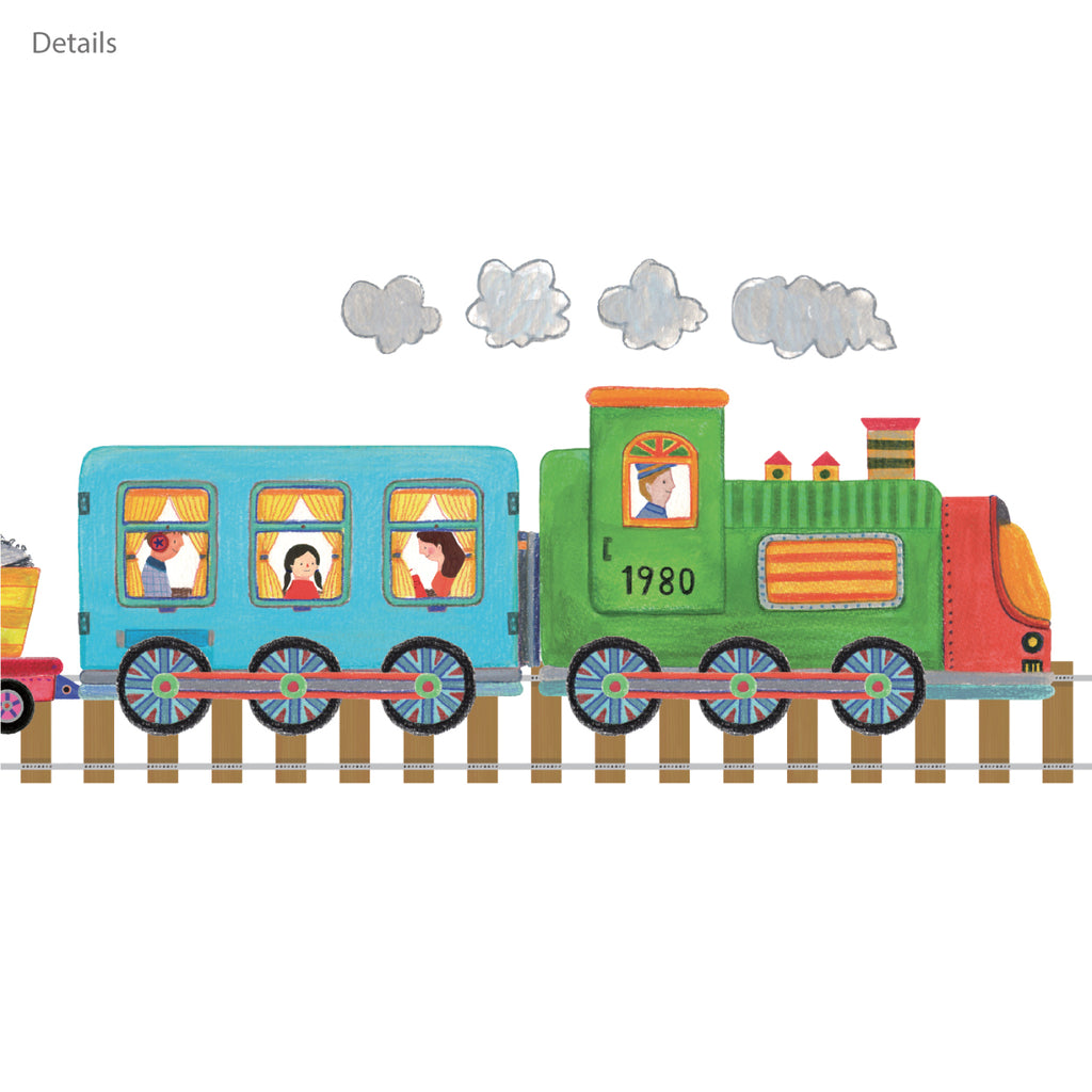 Construction Transportation on the Road Wall Stickers