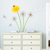 Dandelion Flower and Seeds Wall Stickers