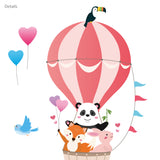 Animals in Hot Air Balloons Wall Stickers