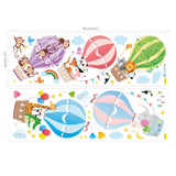 Animals in Hot Air Balloons Wall Stickers