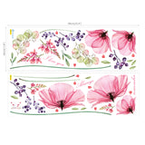 X-ray Pink Flowers Wall Stickers