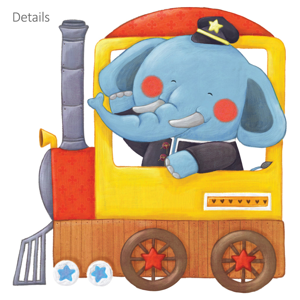 Animal Trains Wall Stickers