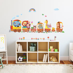 Animal Trains Wall Stickers