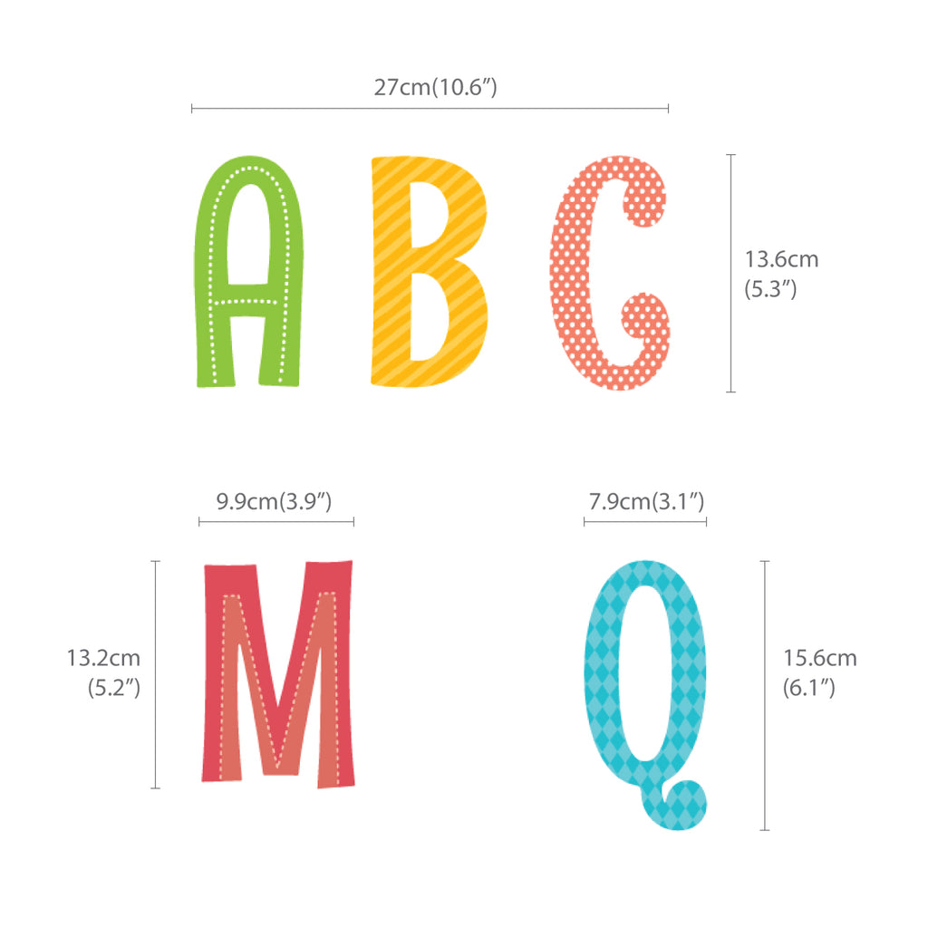 Uppercase Alphabet Letter Wall Stickers