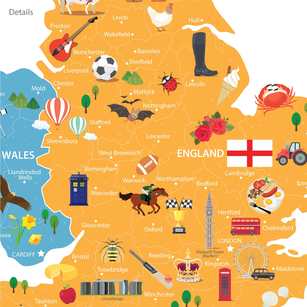 UK Map Wall Stickers