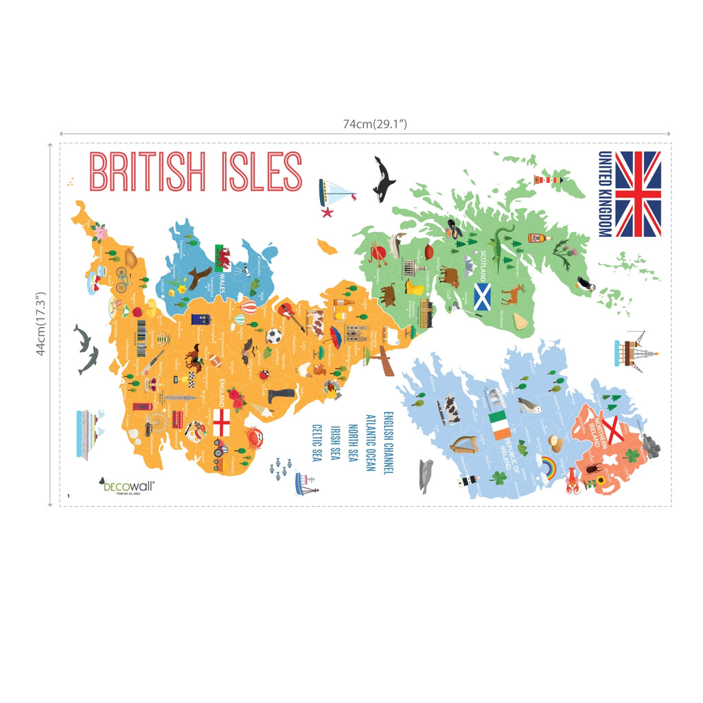 UK Map Wall Stickers