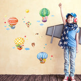 Animal Hot Air Balloons Wall Stickers (Small)