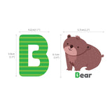 Colourful Animal Alphabet Wall Stickers (Small)