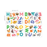 Colourful Animal Alphabet Wall Stickers (Small)