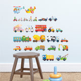 The Transports Nursery Kids Wall Stickers For Boys (Small)