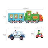 The Transports Nursery Kids Wall Stickers For Boys (Small)