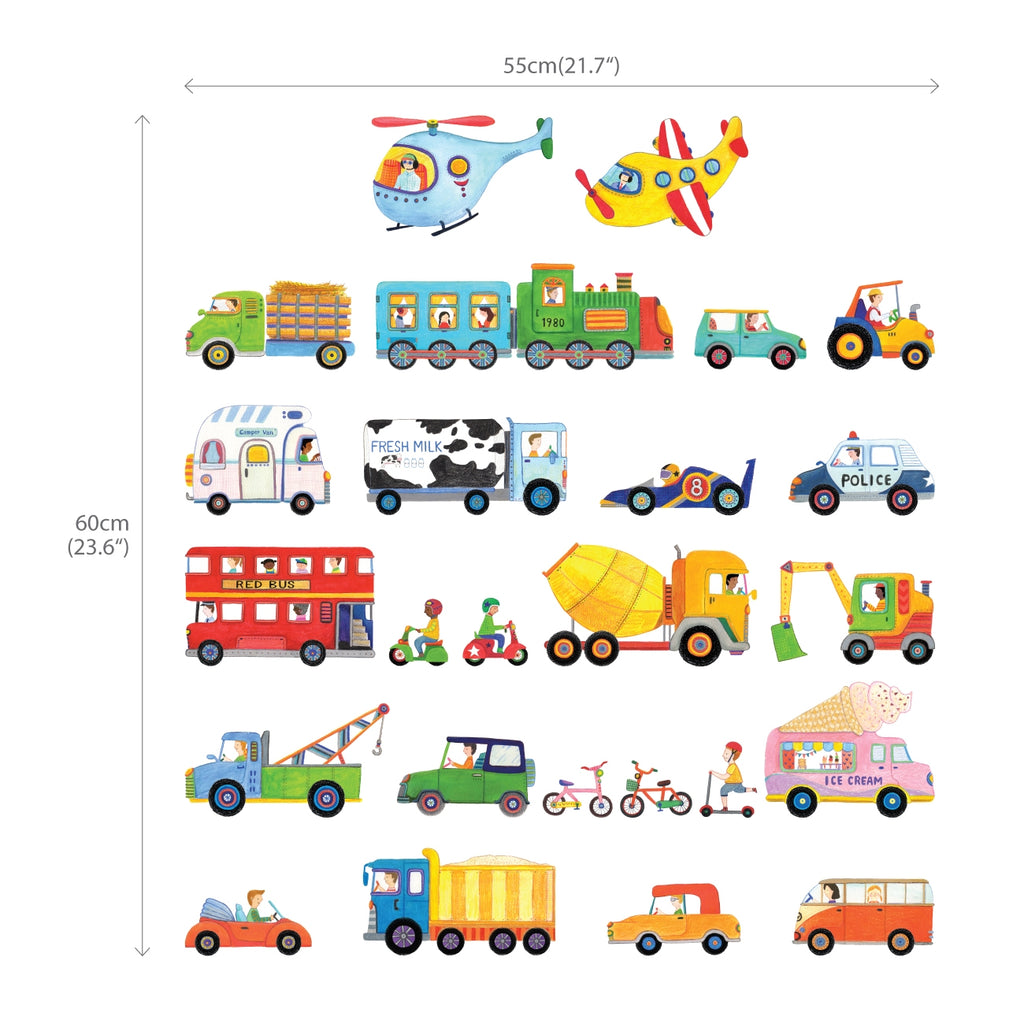 The Transports Nursery Kids Wall Stickers For Boys (Small)