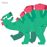 Colourful Dinosaur Wall Stickers B (Small)