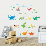 Colourful Dinosaur Wall Stickers B (Small)