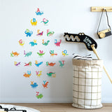 A-Z Dinosaur Alphabet Wall Stickers (Small) - DECOWALL