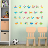 A-Z Dinosaur Alphabet Wall Stickers (Small) - DECOWALL