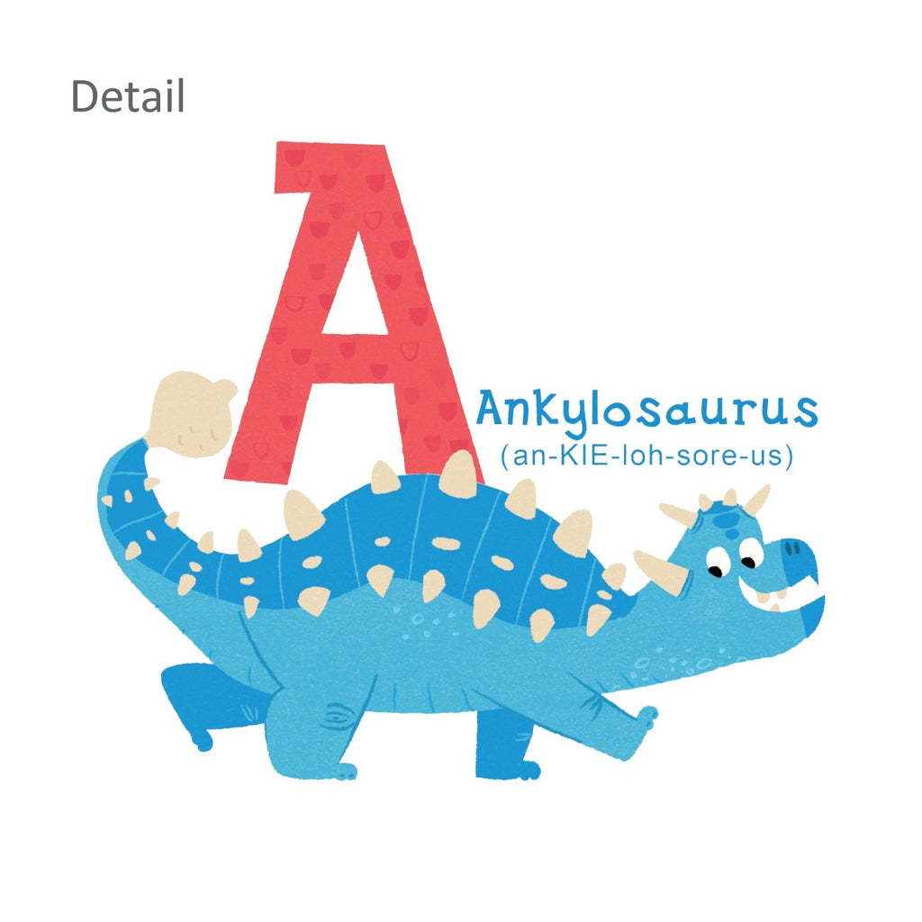 A-Z Dinosaur Alphabet Wall Stickers (Small) - DECOWALL