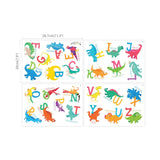 A-Z Dinosaur Alphabet Wall Stickers (Small) - DECOWALL