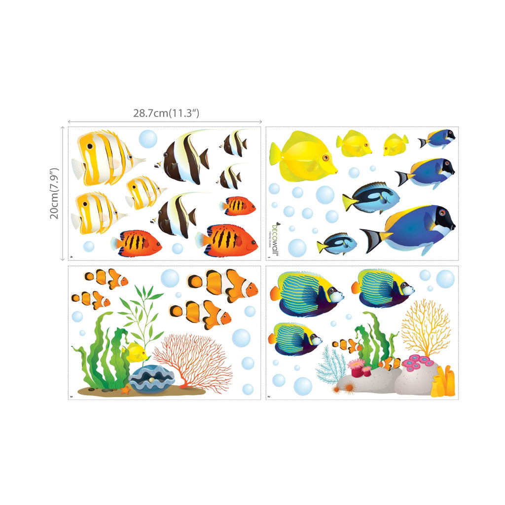 Coral Reef Fish Wall Stickers (Small)