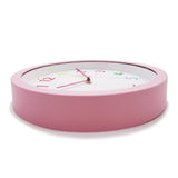 Silent Modern Pastel Matt Wall Clock 25cm-Baby Pink