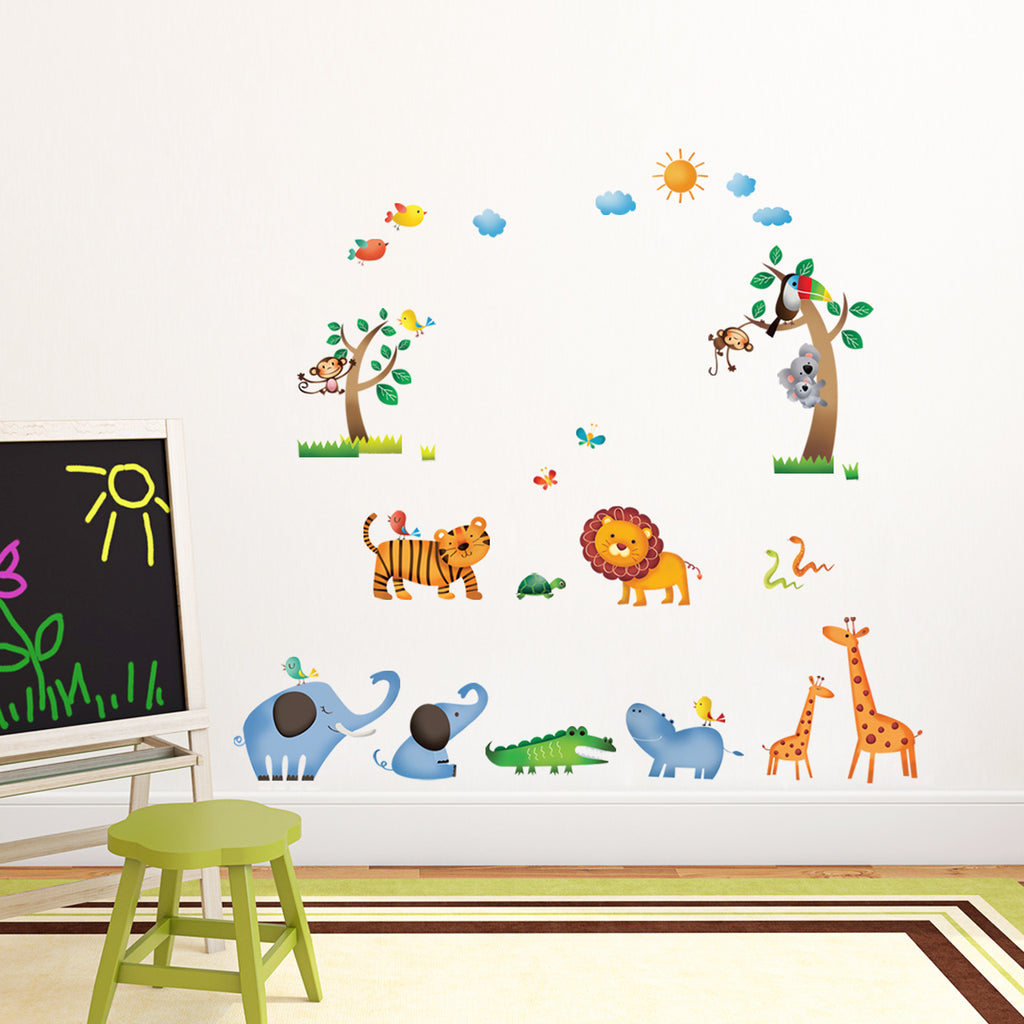 Wild Jungle Animals Wall Stickers